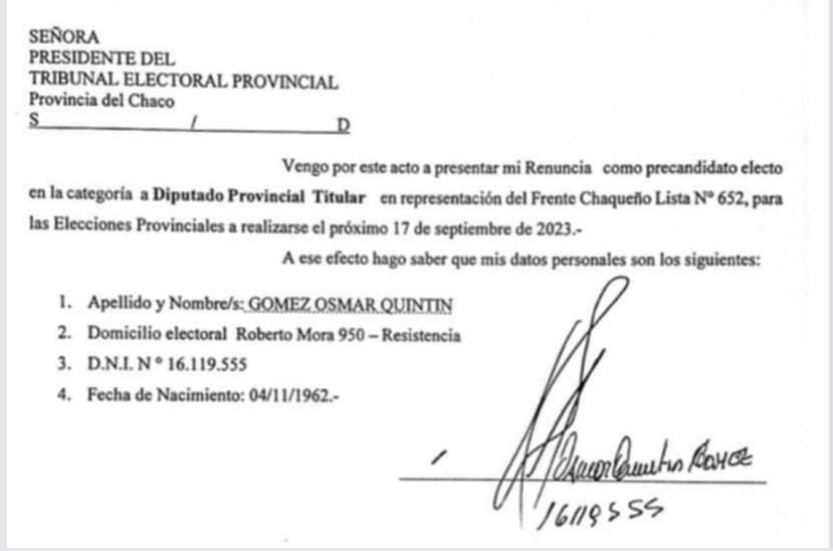 renuncia quintin